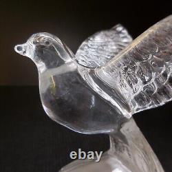 Sculpture statue colombe oiseau vintage art déco animal cristal France N7824