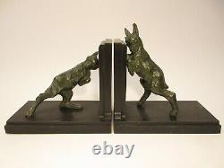 Serre Livres Art Deco Emile Carlier Sculpture Animaliere Chevres (roman) Bookend