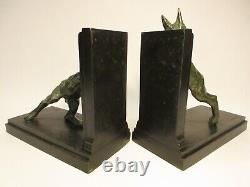 Serre Livres Art Deco Emile Carlier Sculpture Animaliere Chevres (roman) Bookend