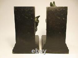 Serre Livres Art Deco Emile Carlier Sculpture Animaliere Chevres (roman) Bookend