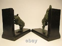 Serre Livres Art Deco Emile Carlier Sculpture Animaliere Chevres (roman) Bookend