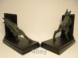 Serre Livres Art Deco Emile Carlier Sculpture Animaliere Chevres (roman) Bookend