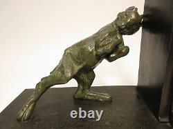 Serre Livres Art Deco Emile Carlier Sculpture Animaliere Chevres (roman) Bookend