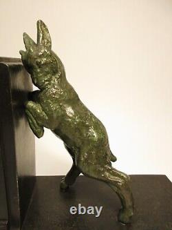 Serre Livres Art Deco Emile Carlier Sculpture Animaliere Chevres (roman) Bookend