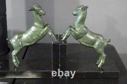 + Serre-livres Statue Sculpture Art Deco Animalier Chevreaux+