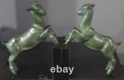 + Serre-livres Statue Sculpture Art Deco Animalier Chevreaux+