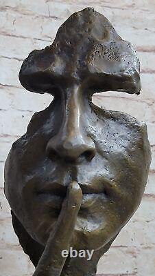 Statue / Sculpture Art Déco / Style Nouveau Bronze Dali Le Silence Chaud