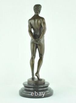 Statue Sculpture Athlete Sexy Style Art Deco Style Art Nouveau Bronze massif Sig