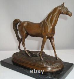 Statue Sculpture Cheval Animalier Style Art Deco Style Art Nouveau Bronze massif