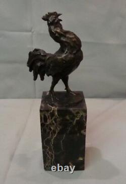 Statue Sculpture Coq Oiseau Animalier Style Art Deco Style Art Nouveau Bronze ma