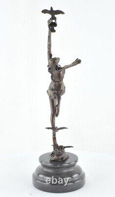 Statue Sculpture Danseuse Nue Sexy Style Art Deco Style Art Nouveau Bronze massi