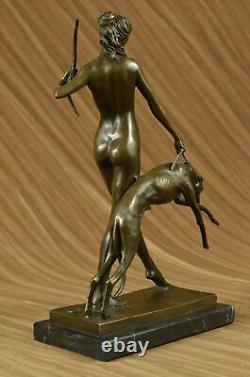 Statue Sculpture Diane Chasseresse Art Déco Style Nouveau Bronze'Lost' Cire