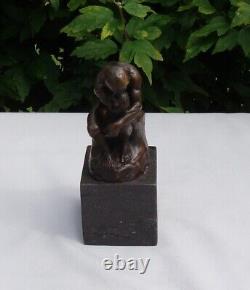 Statue Sculpture Personnage Nu Style Art Deco Style Art Nouveau Bronze massif Si