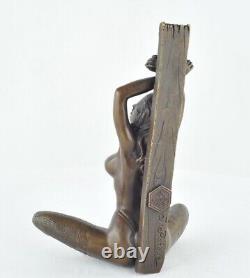 Statue Sculpture Pin-up Sexy Style Art Deco Style Art Nouveau Bronze massif Sign