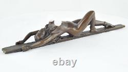 Statue Sculpture Pin-up Sexy Style Art Deco Style Art Nouveau Bronze massif Sign