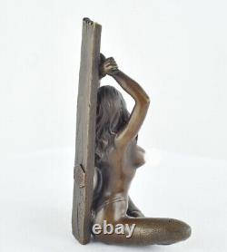 Statue Sculpture Pin-up Sexy Style Art Deco Style Art Nouveau Bronze massif Sign