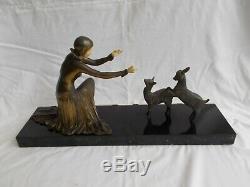 Statue Sculpture Signe Menneville Art Deco 1930 Chryselephantine French