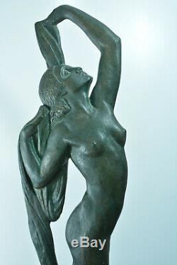 Statue Sylvestre Clerc Sculpture Art Deco Femme Nue Prix de Rome Pat. Bronze 125