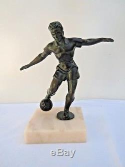 Statue sculpture footballeur Ignacio Gallo Art Déco