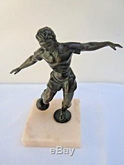 Statue sculpture footballeur Ignacio Gallo Art Déco