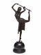 Statuette De Danseuse Avec Cerceau Style Art Déco Bronze 54 Cm