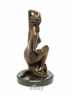Statuette de danseuse posture érotique style Art déco bronze 30cm