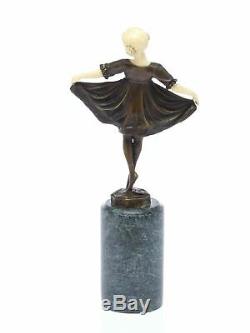 Statuette de jeune ballerine d´après Ferdinand Preiss style Art déco bronz