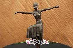 Turc Danseuse par Chiparus Art Nouveau Marbre Base Sculpture Déco Figurine