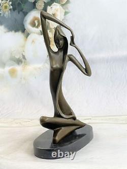 Vintage Bronze Sculpture Abstrait Mi Siècle Moderne Moderniste Milo Art Déco Nr